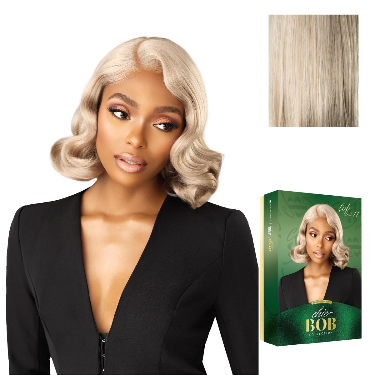 Sensationnel Chicbob Lace Frontwig-Lob Unit 11, BEIGEASHBLONDE