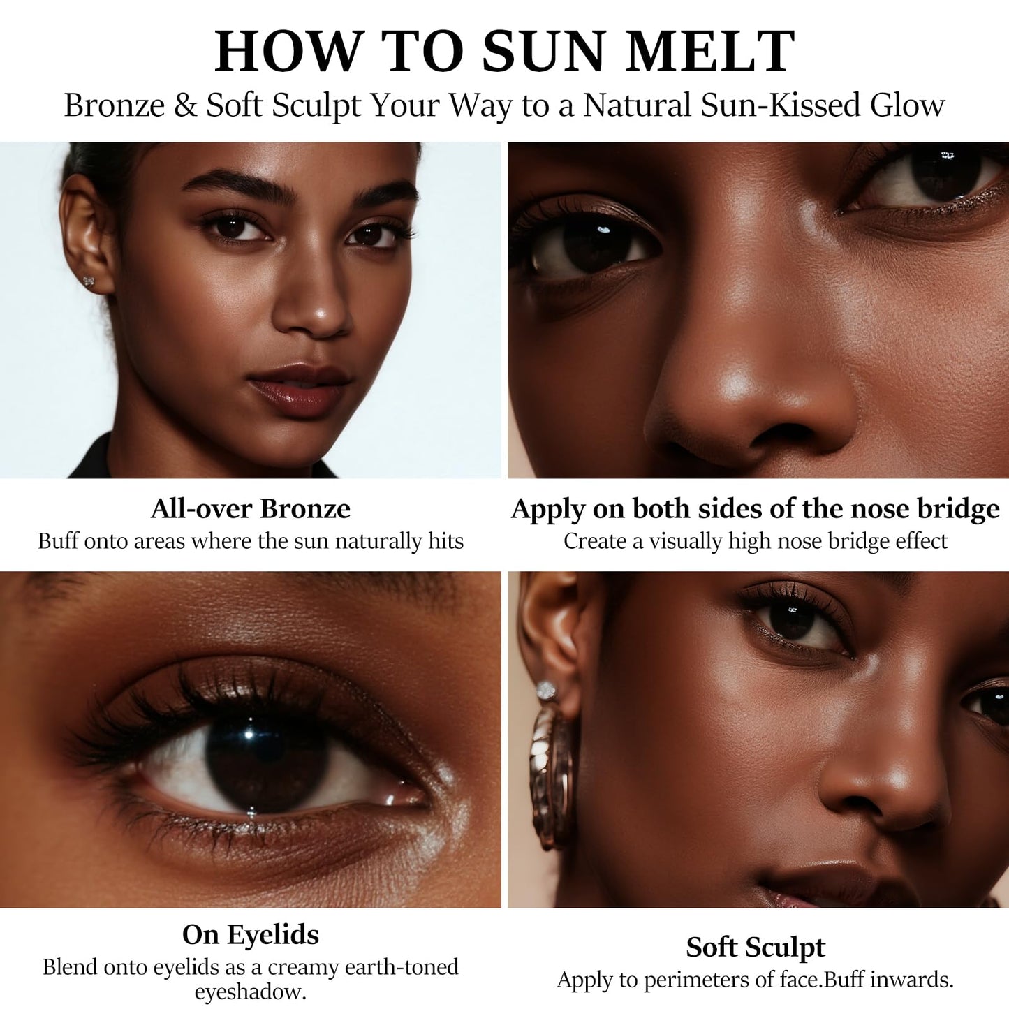 HECI BEAUTY Cream Bronzer with Brush, Creamy & Highly Pigmented Formula, Blendable Cream Contour Makeup with a Natural, Matte Finish - Buildable Beauty & Personal Care HECI BEAUTY