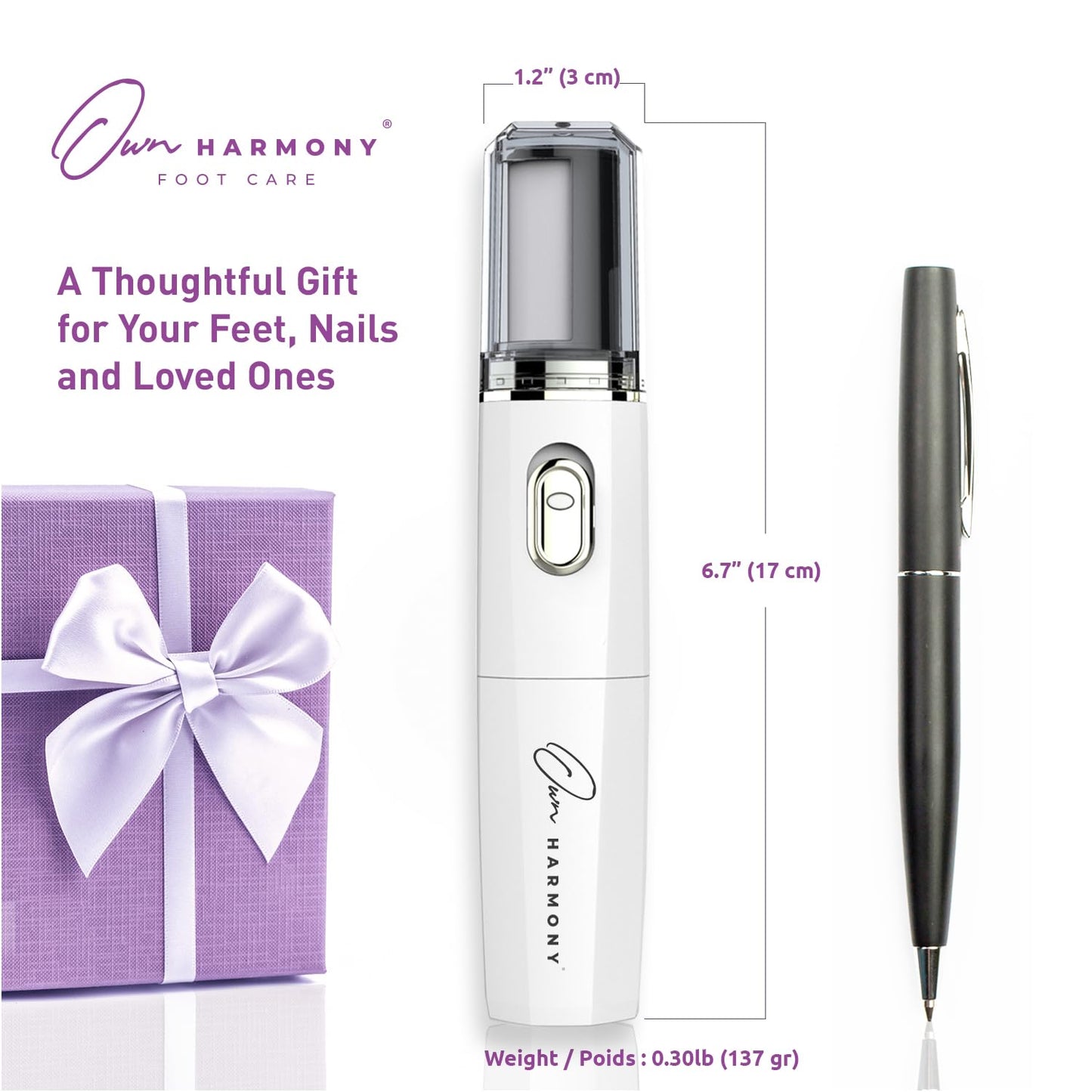 Own Harmony Electric Nail Buffer and Shine Kit for Natural Nails: Manicure Pedicure Tools with Callus Remover Foot Care, Best Electronic Mani Pedi Beauty & Personal Care Own Harmony