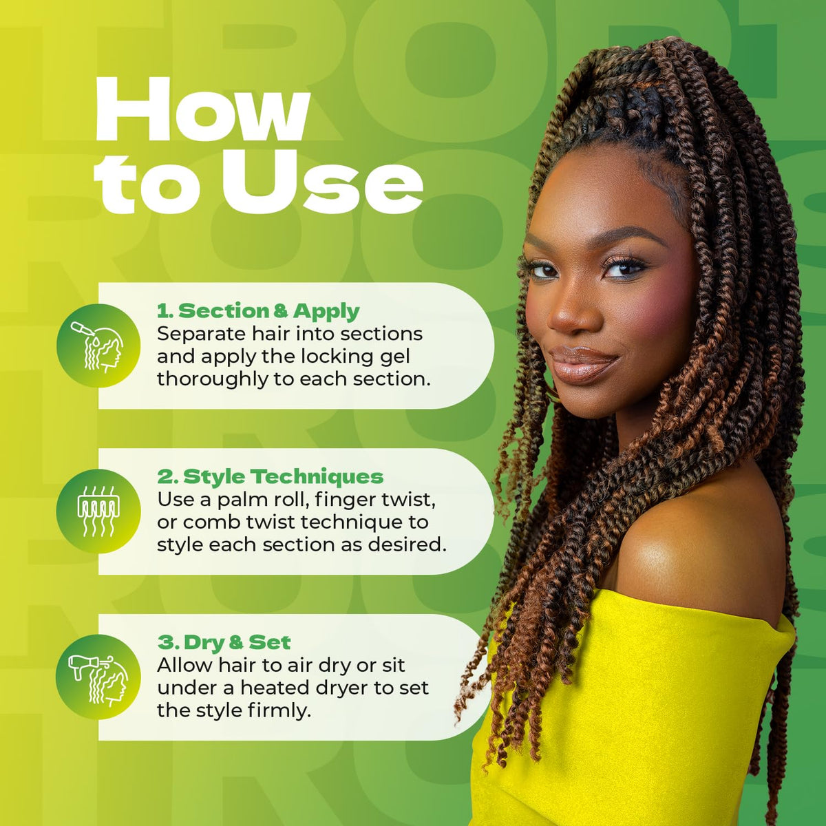 Bronner Bros Tropical Roots Firm Locking Gel - Loc & Twist Gel Ideal for Braids, Twists & Locs with Pineapple & Guava Extracts, Vitamins B5 & B12 Beauty & Personal Care Bronner Bros