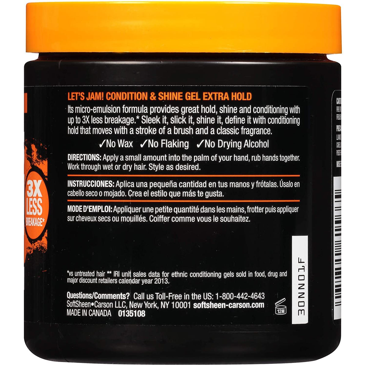 SoftSheen Hair Gel Carson Dark and Lovely Let's Jam, Shining and Conditioning Gel, Extra Hold, For all Hair Types, Styling Gel Also Great Beauty & Personal Care SoftSheen