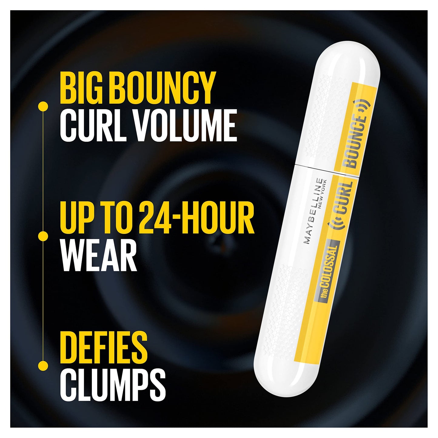 Maybelline Volum' Express Colossal Curl Bounce Waterproof Curling Mascara, Very Black, 1 Count Beauty & Personal Care MAYBELLINE