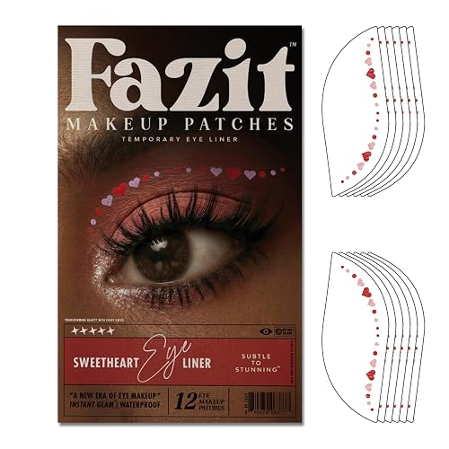 Fazit Makeup Patches - Sweetheart Wing Eyes - Glow Up Make-Up Patches - Cute Glitter Makeup Accessories for Women - Cosmetic Glitter for Face Beauty & Personal Care Fazit