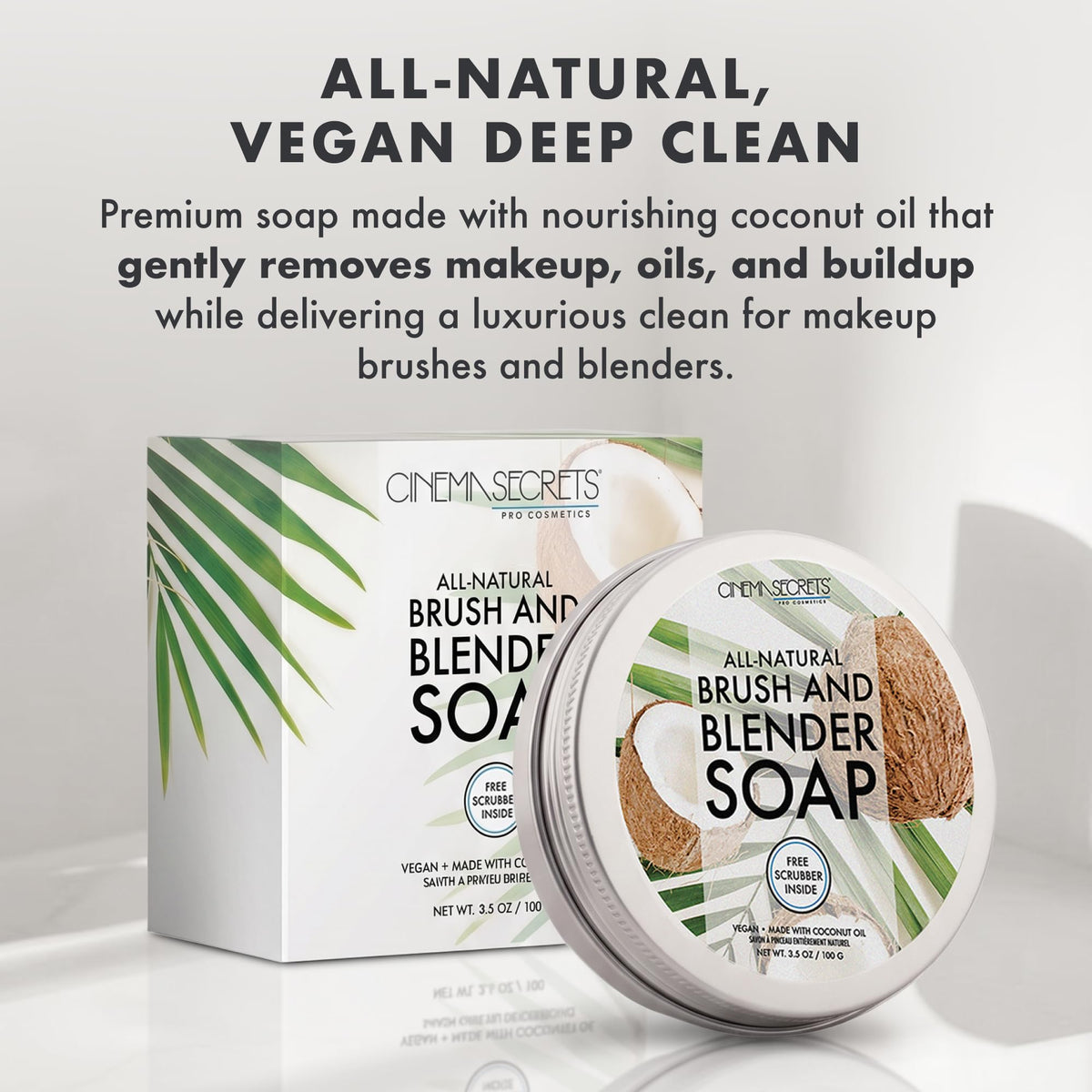 CINEMA SECRETS Vegan Makeup Brush Cleaner Soap - Mini