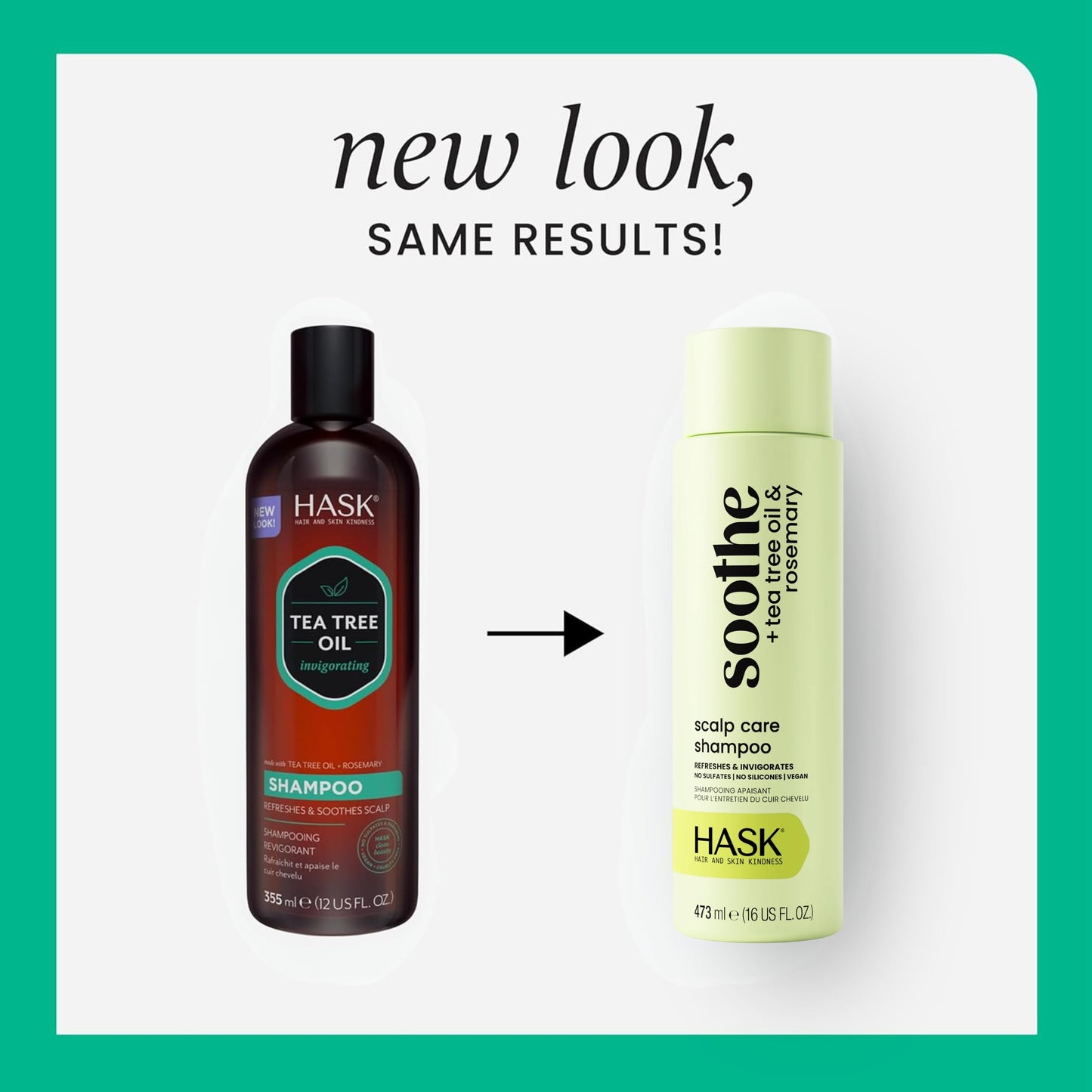 HASK Tea Tree Oil & Rosemary Invigorating Shampoo + Conditioner Set | Refreshes Scalp, Sulfate-Free, Paraben-Free, Gluten-Free, Color Safe | 12oz each Beauty & Personal Care HASK