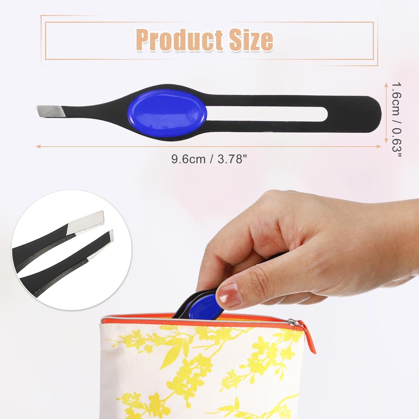 VOCOSTE Anti Slip Eyebrow Clip, Eyebrow Clip for Women Eyebrow Combing, Blue, 3.78"x0.63" Beauty and Personal Care VOCOSTE