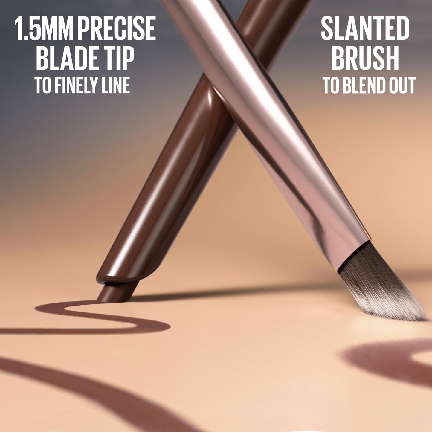 MAYBELLINE Sculpting Stix 2-in-1 Eyeliner, Dual Ended Brown Eye Liner With Up to 24HR Wear, Smudge and Sweat-Resistant Eye Makeup Formula, Smooth Beauty & Personal Care MAYBELLINE