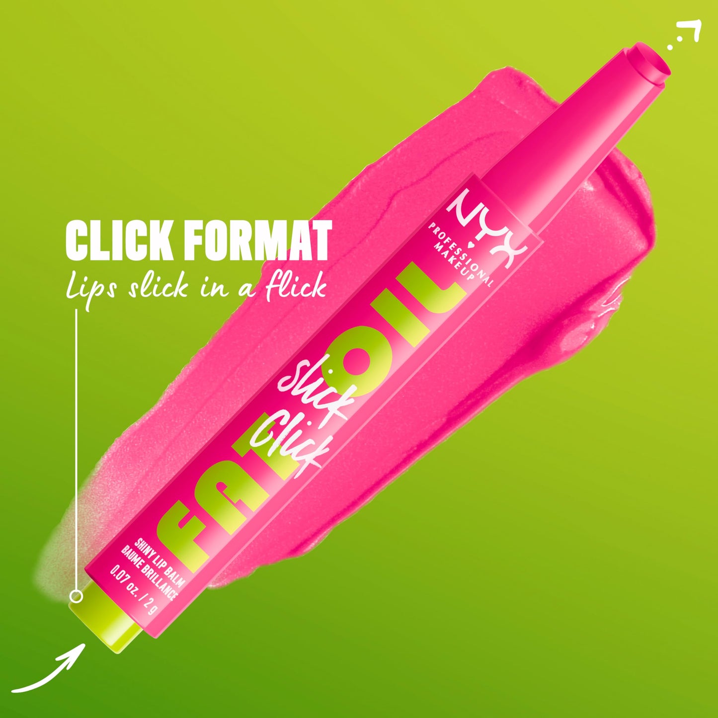 NYX PROFESSIONAL MAKEUP Fat Oil Slick Click, Lightweight, Buildable, Pigmented Vegan Lip Balm - Thriving Beauty and Personal Care NYX PROFESSIONAL MAKEUP