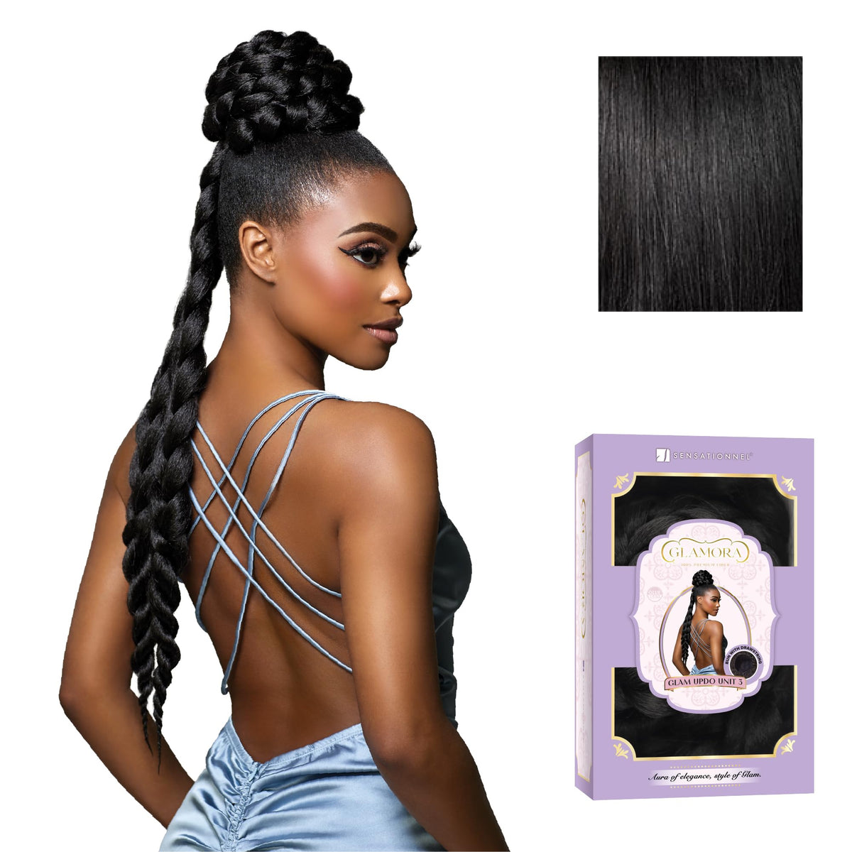 Sensationnel Glamora Glam Updo-Unit 3,1 JETBLACK