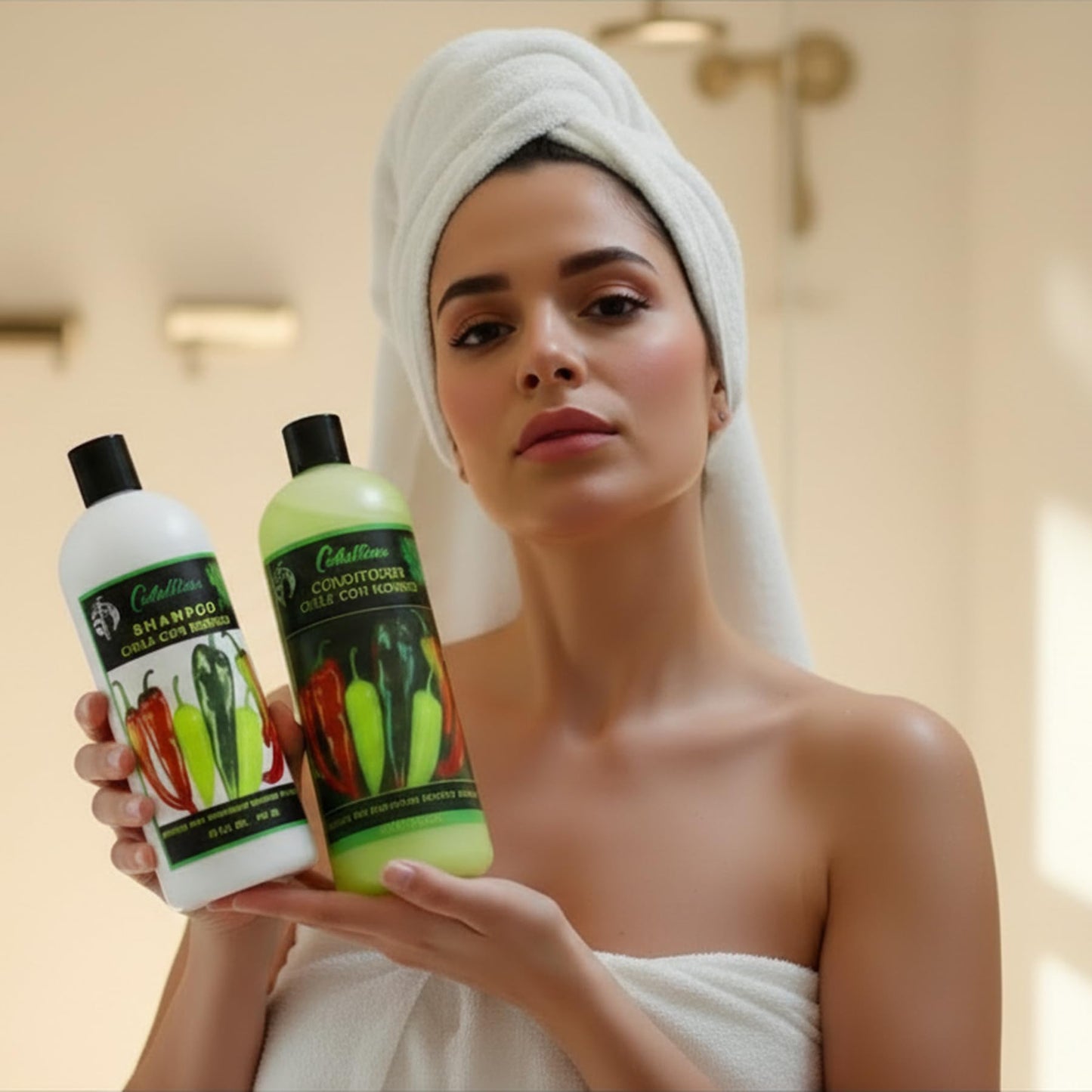 Cabellina Shampoo and Conditioner Set, Chile con Romero, Pepper and Rosemary Natural Extract for Nourish and Revitalize Hair, 32 Fl Oz Each, 2 Pack Beauty & Personal Care Cabellina