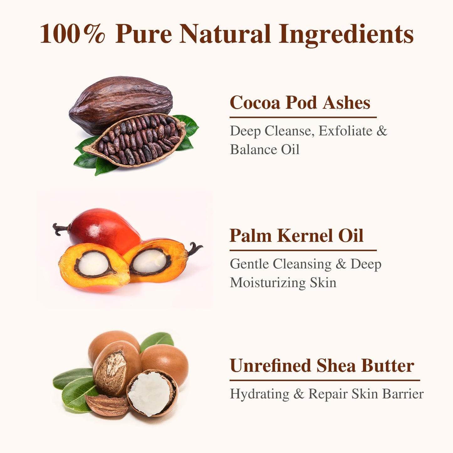 ÉCLAT NATUREL African Black Soap, 100% Pure & Natural, With Raw Shea Butter, Palm Kernel Oil and Cocoa Pods Ash for Dry & Oily Skin Care, Supports Beauty & Personal Care ÉCLAT NATUREL
