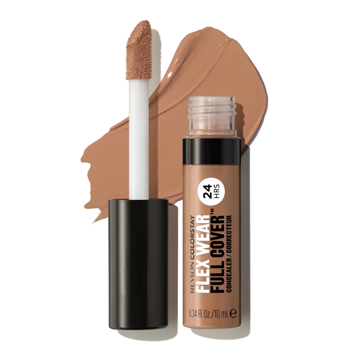 Revlon ColorStay Flex Wear, Full Cover Non-Creasing Concealer, Infused with Hyaluronic Acid & Vitamin E, Flexible Longwear, 070 Nutmeg, 0.34 Fl Oz Beauty & Personal Care REVLON