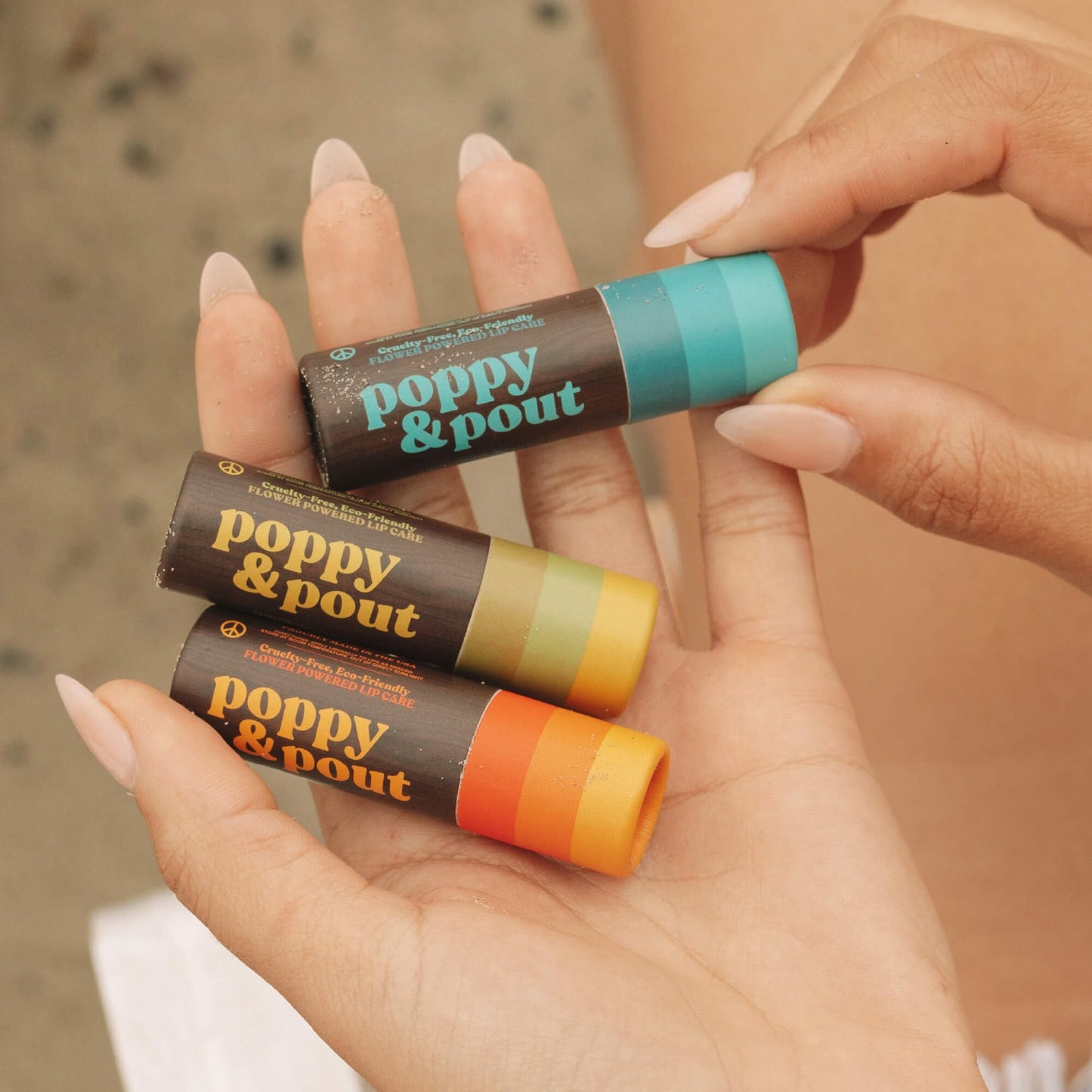 Jumbo Lip Balm Gift Set (3-Pack, Retro Surf) - Poppy & Pout All Natural Lip Balms & Moisturizers - Hydrates with Beeswax, Vitamin E, Organic Coconut Beauty and Personal Care Poppy & Pout