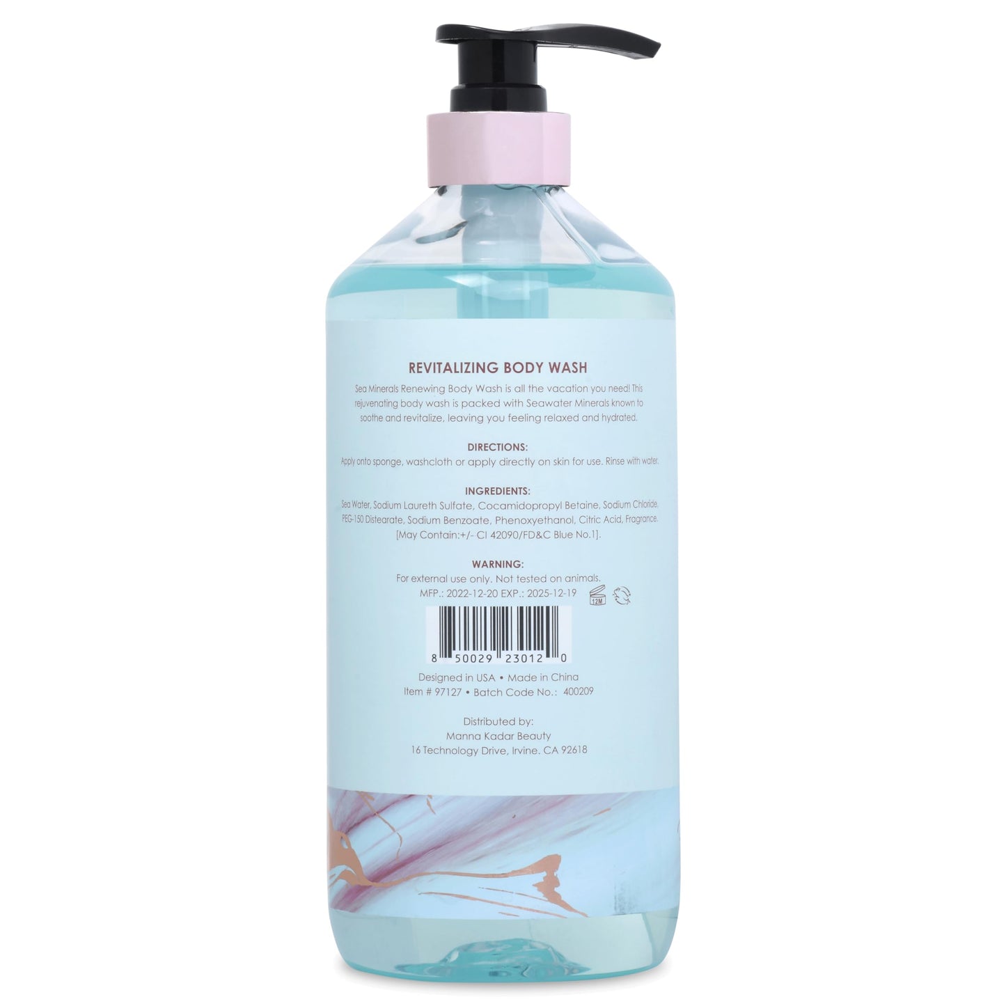 Manna Kadar Beauty Dead Sea Minerals Revitalizing Body Wash, Eucalyptus & Marine Collagen - Clean, Soothe, Revitalizes, Rejuvenates Skin, Shower Gel Beauty & Personal Care Manna Kadar