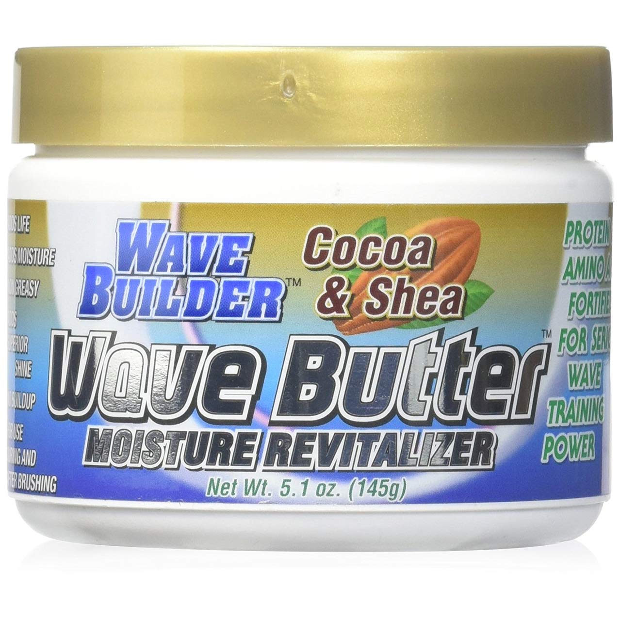 WaveBuilder Cocoa & Shea Wave Butter Moisture Revitalizer, 4.8 oz (Pack of 4) Beauty & Personal Care WAVEBUILDER