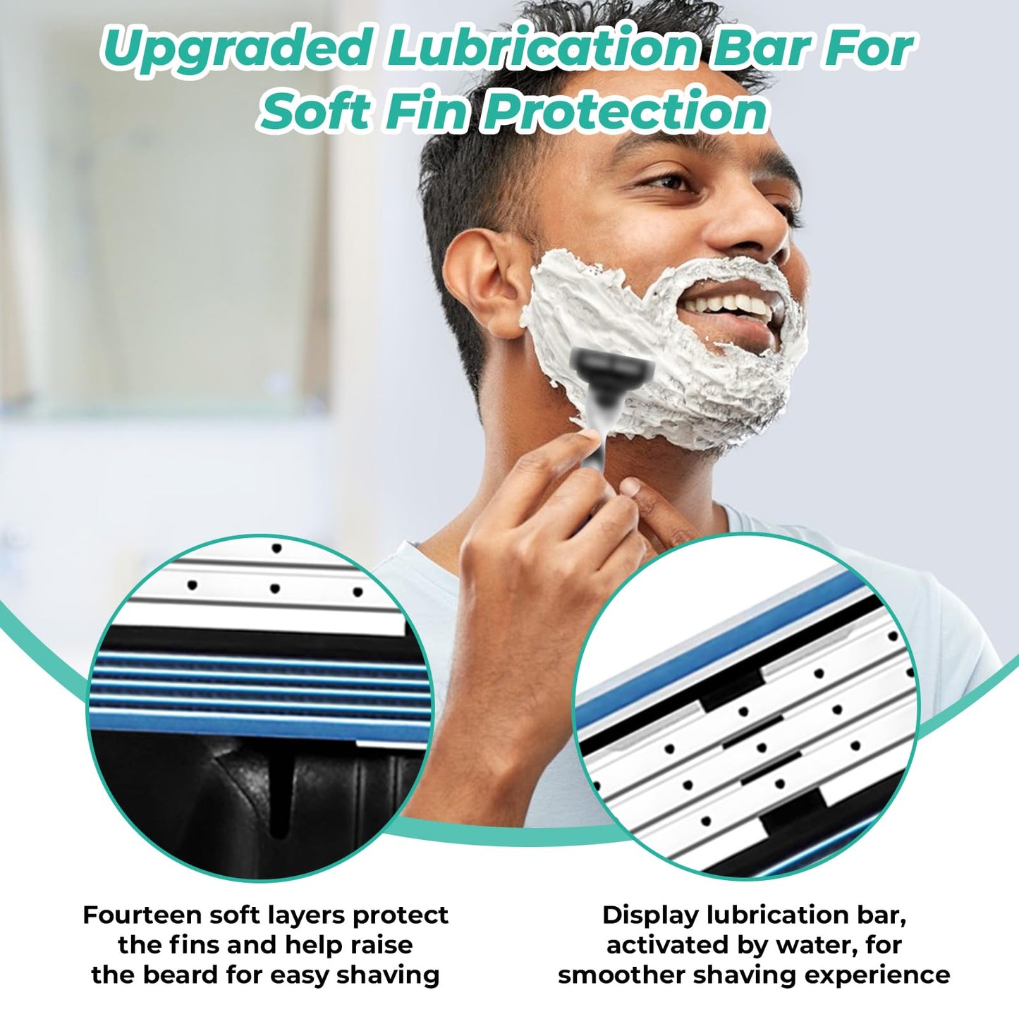 Razor Refills for Men,Razor Blade Refills for Men - 24PCS Compatible with mach 3 razor blades refills with Mach3 Razors, Dual Lubrication Blades Beauty and Personal Care shiqikj