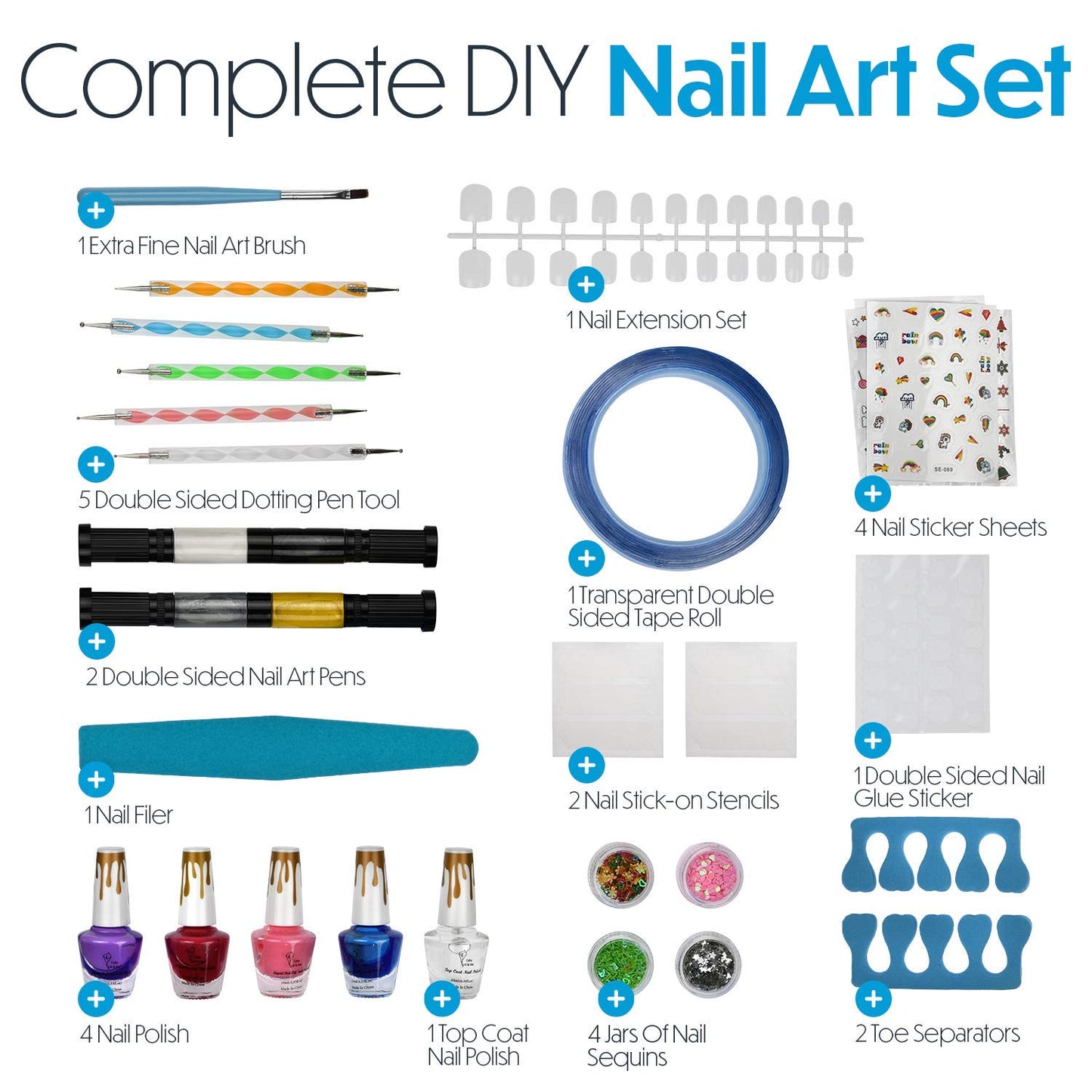 Toysical Nail Art Kit for Girls – Non-Toxic Kids Nail Polish Set, Fun Gift for Ages 6–12, Safe Birthday Gift for Girls & Pre-Teens Beauty & Personal Care Toysical