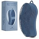 MainBasics Silicone Body Scrubber Dual-Sided Shower Loofah and Exfoliator (Dark Blue, Exfoliate) Beauty & Personal Care MainBasics
