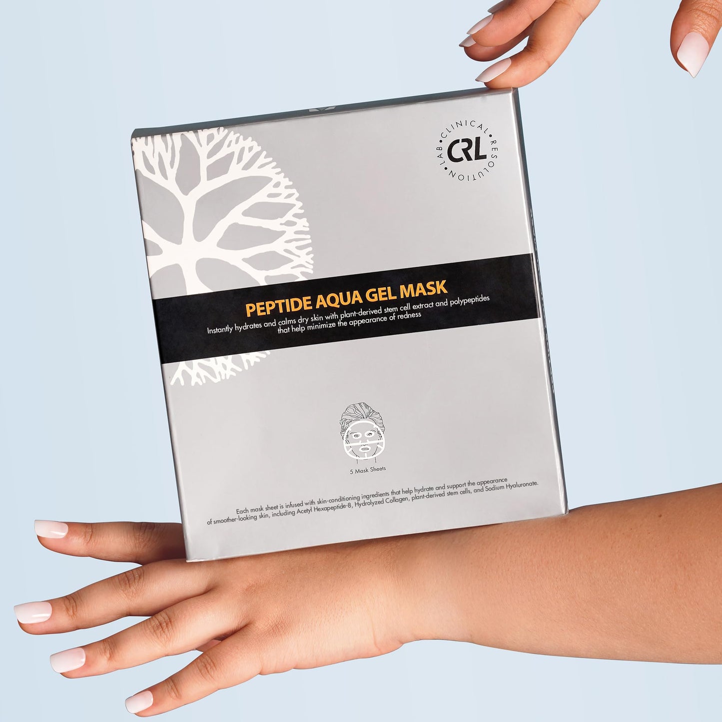 Clinical Resolution CRL Peptide Aqua Gel Mask 5 Pack Instant Hydration, Soothing & Cooling, Helps Comfort Skin After Professional Treatments, for a Beauty & Personal Care Clinical Resolution