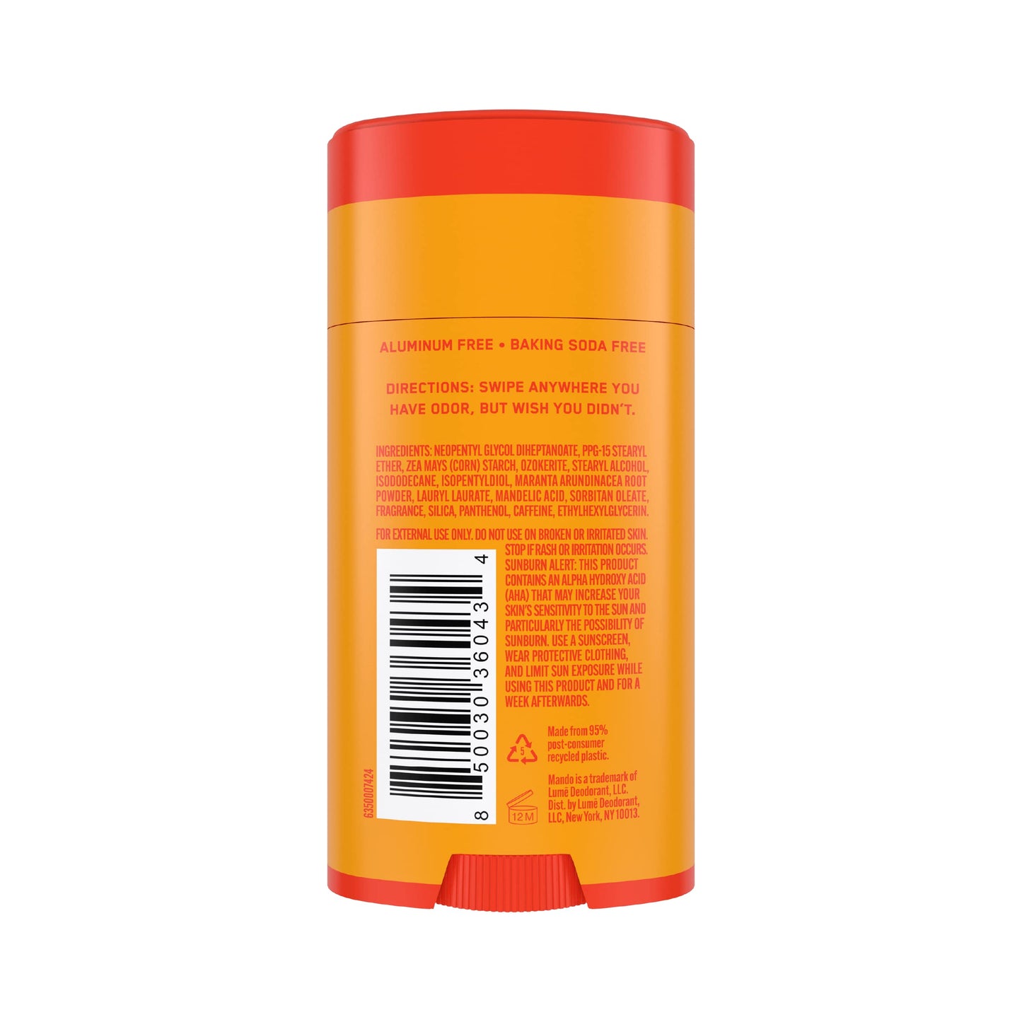 Mando Whole Body Deodorant For Men - Smooth Solid Stick - 72 Hour Odor Control - Aluminum Free, Baking Soda Free, Skin Safe - 2.6 Ounce (Bourbon Beauty and Personal Care Mando
