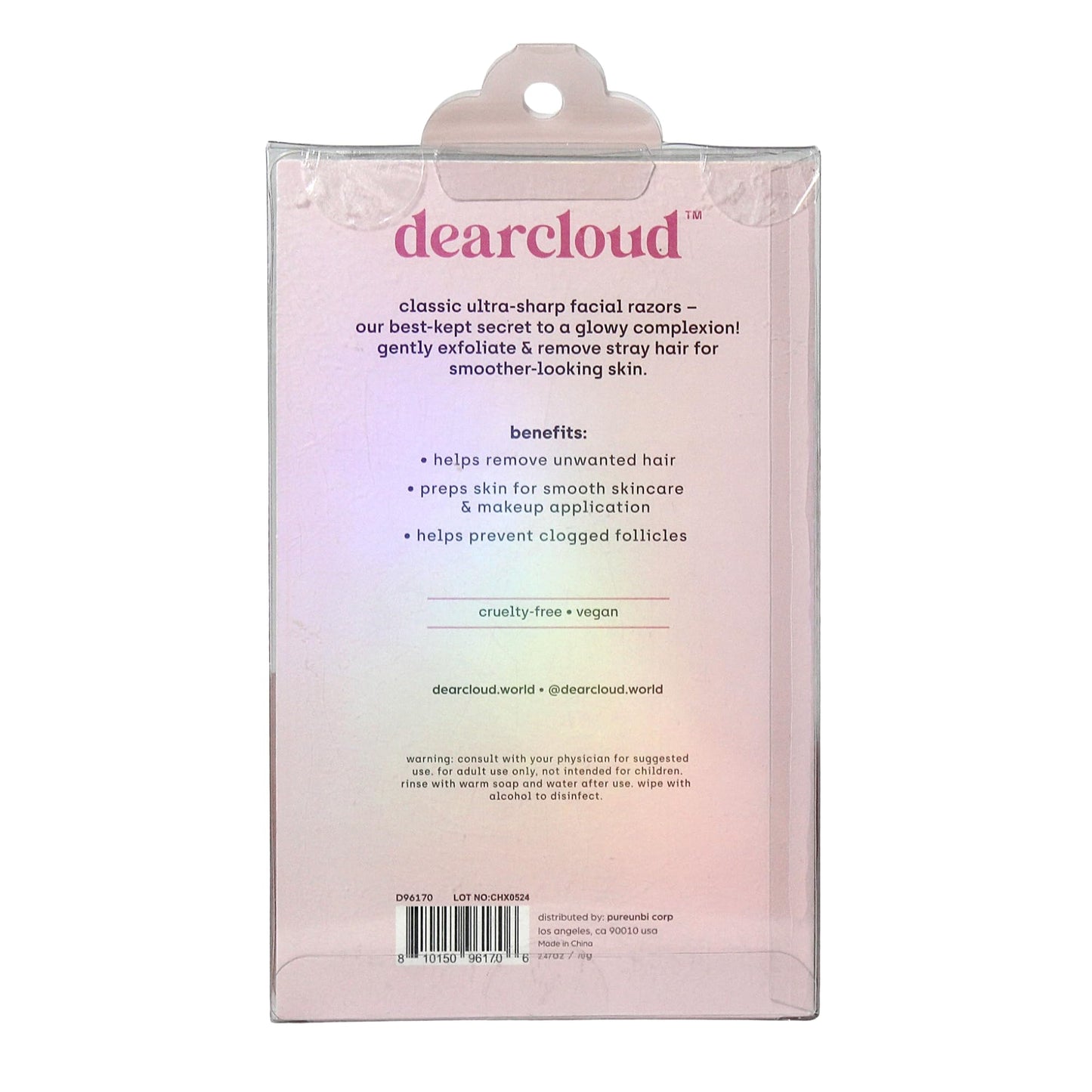 dearcloud Dermaplaning Razor Set of 6 - Face Razor (Dreamy Sunset) Beauty and Personal Care dearcloud