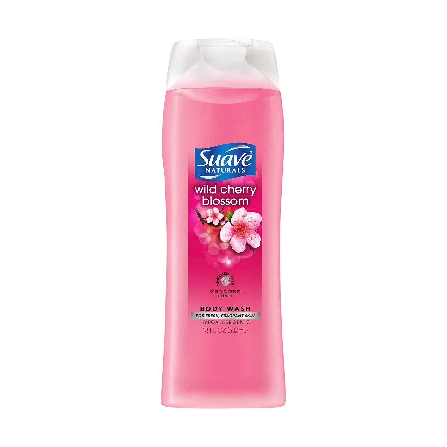 Suave Essentials Wild Cherry Blossom Body Wash, 18 Fl. Oz., Pack of 2 Beauty & Personal Care Suave