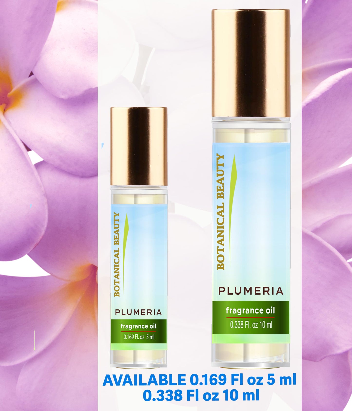 Botanical Beauty PLUMERIA FRAGRANCE OIL ROLL-ON 0.338 FL OZ (10 ML) Rollerball Perfume, Alcohol-Free, Long Lasting Beauty & Personal Care Botanical Beauty