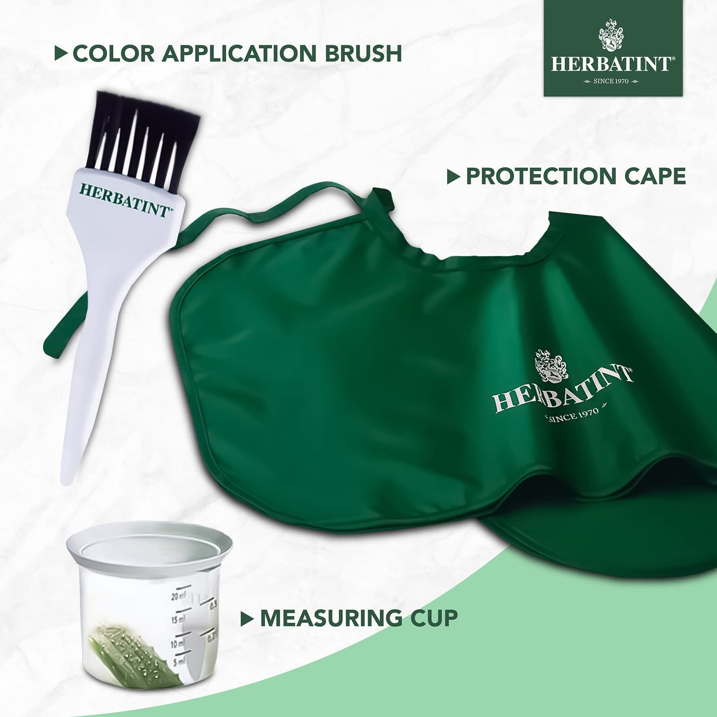 Herbatint Hair Color Application Kit - Includes Brush, Cape & Measuring Cup - Reusable, Eco-friendly Dye Application - 1 Pack Beauty & Personal Care Herbatint