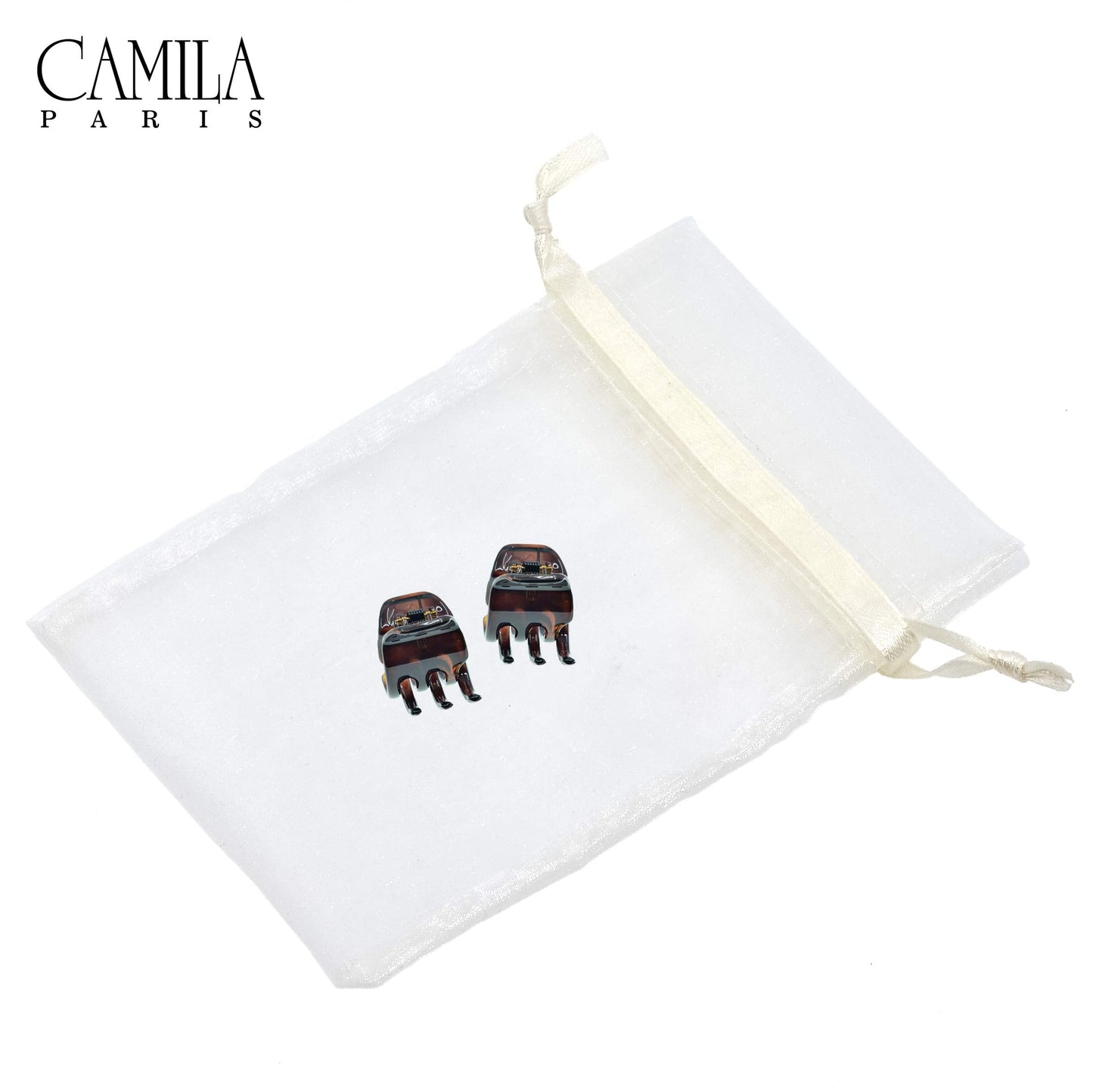 Camila Paris NV123 French Hair Clip for Women, Small Set of 2 Tortoise Girls Hair Claw Clips Jaw. Fashion Durable Styling Hair Accessories for Women Beauty & Personal Care Camila