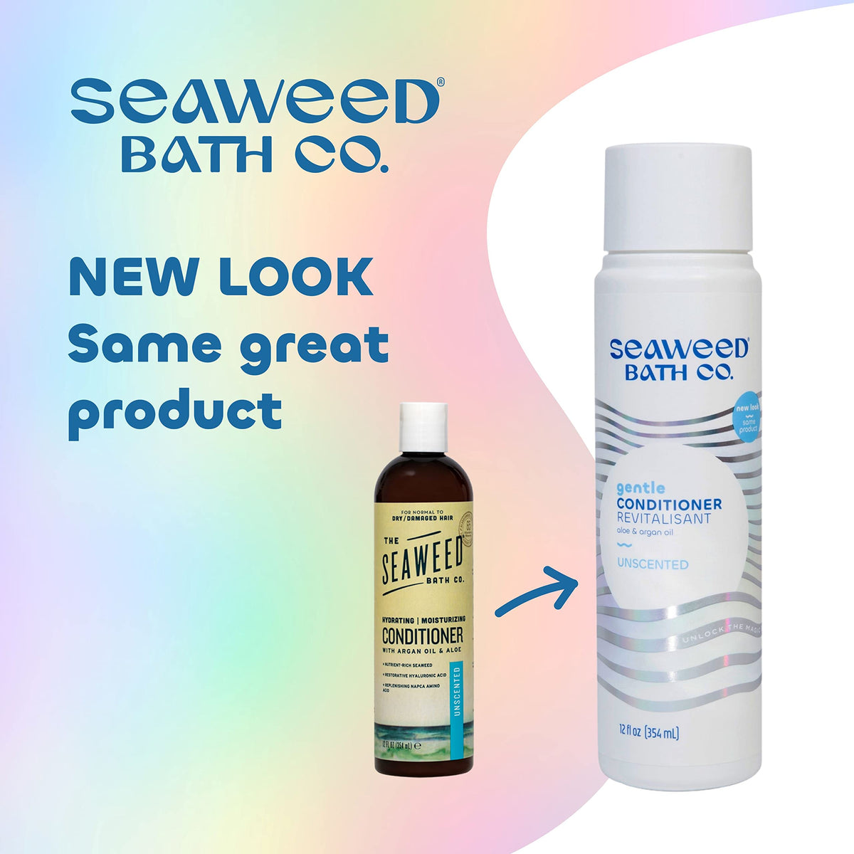 Seaweed Bath Co. Gentle Conditioner, Unscented, 12 Ounce, Sustainably Harvested Seaweed, Aloe, Argan Oil, for Sensitive Scalps Beauty & Personal Care The Seaweed Bath Co.