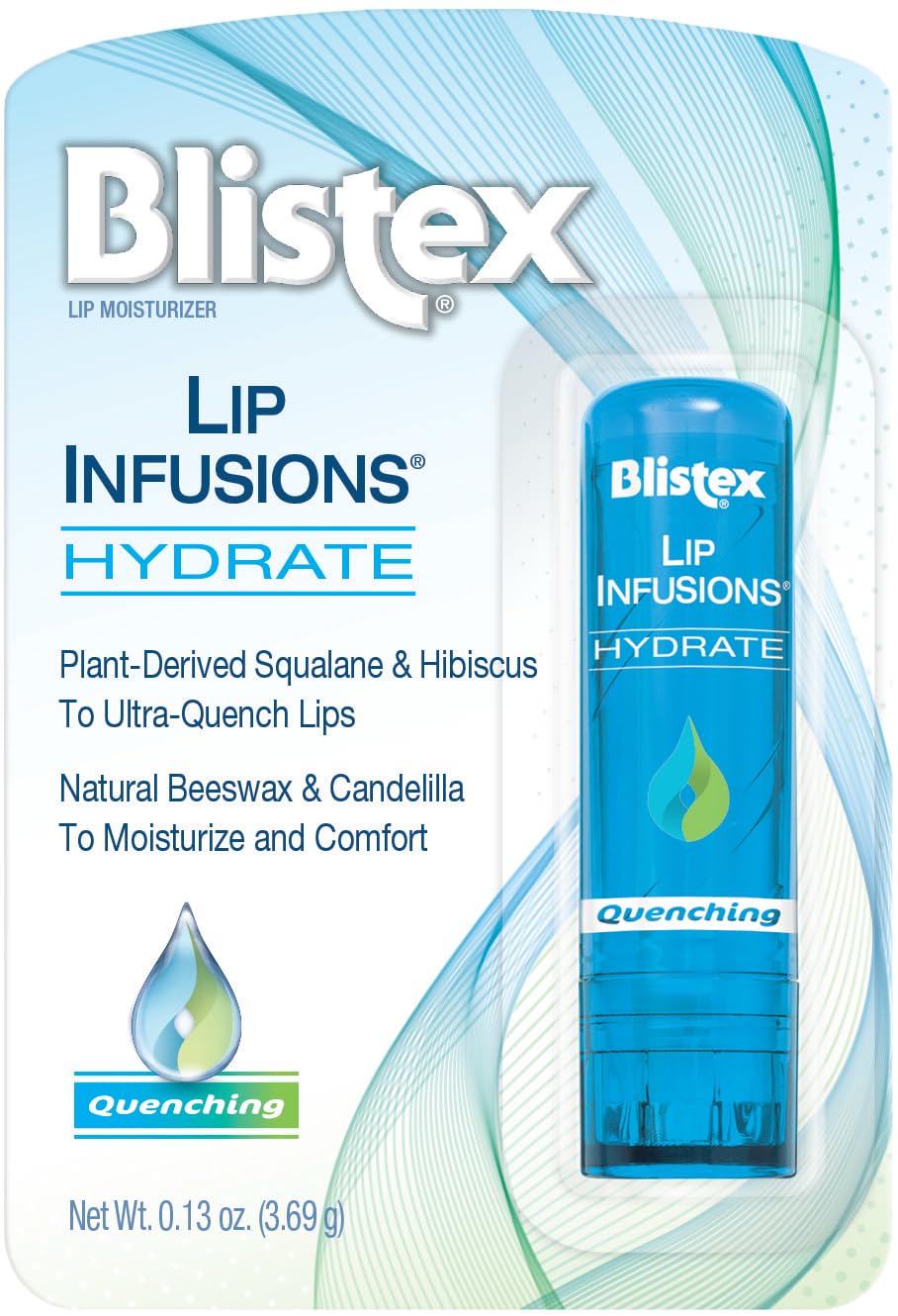 Blistex Lip Infusions Hydrate Lip Balm Lip Protectant Lip Moisturizer with Smooth Finish 0.13 Ounce Beauty and Personal Care Blistex