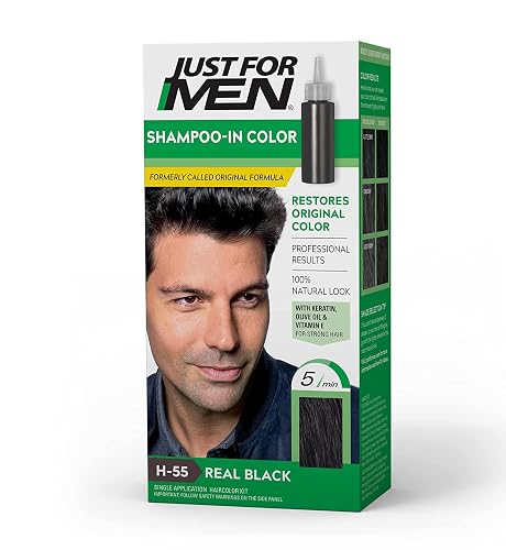 Just For Men Hair Color H-55 Real Black 1 Each (Pack Of 9) Beauty & Personal Care Just for Men