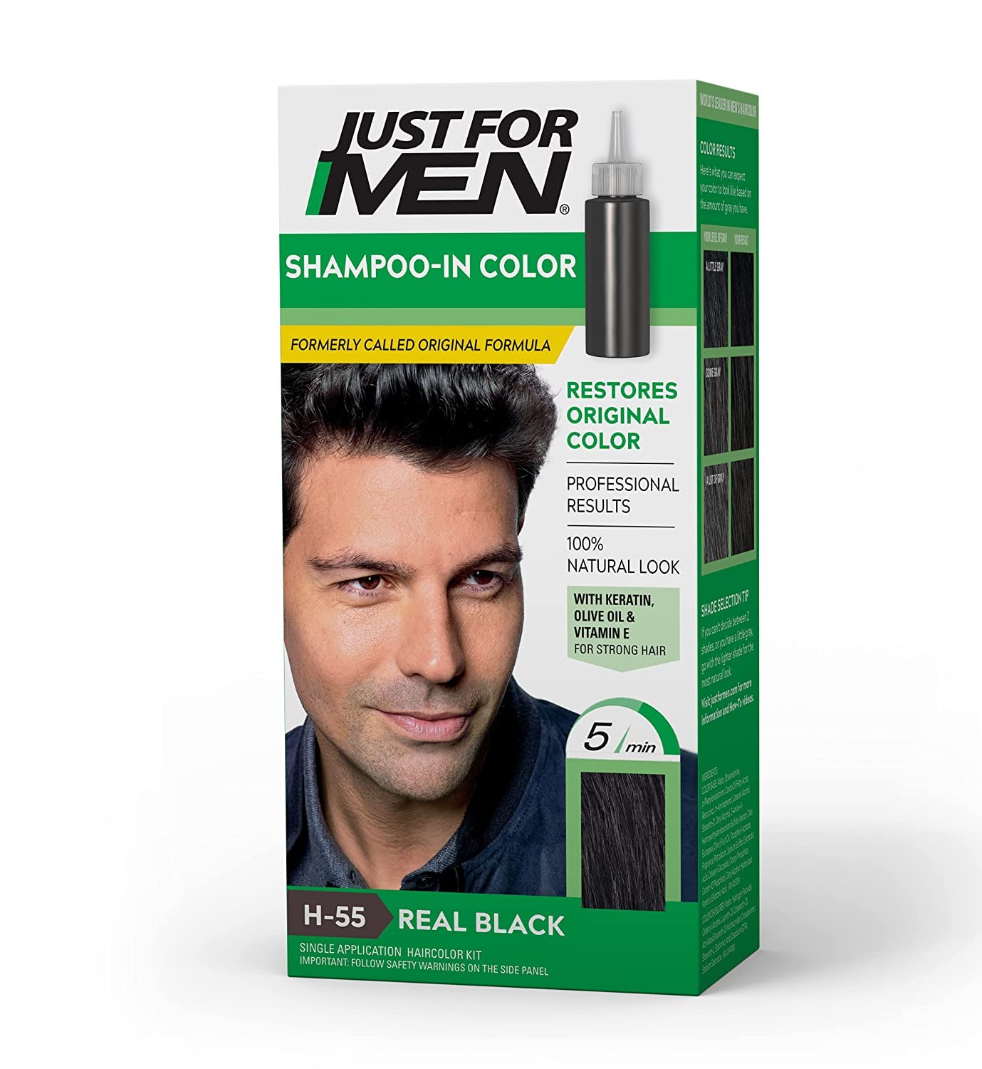 Just For Men Hair Color H-55 Real Black 1 Each (Pack Of 10) Beauty & Personal Care Just for Men