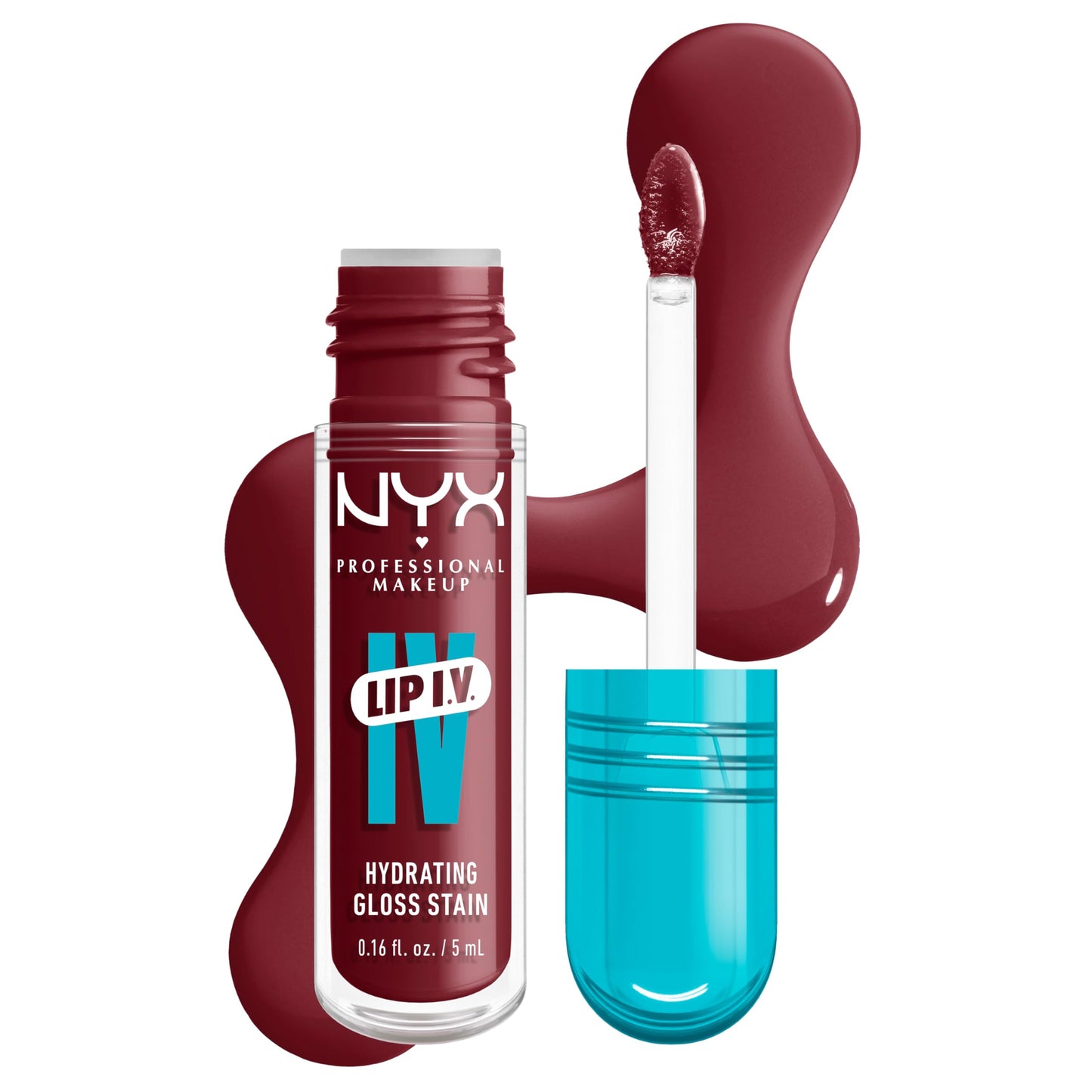 NYX PROFESSIONAL MAKEUP Lip IV Hydrating Glossy Lip Stain with 12HR Hydration - Drippin In Rose (Pink) Beauty & Personal Care NYX PROFESSIONAL MAKEUP