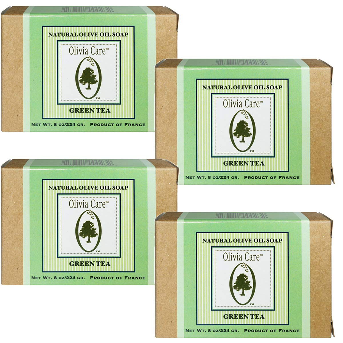 Olivia Care Premium Green Tea Bath & Body Bar Soap | Organic, Vegan & Natural | Olive Oil | Repairs, Hydrates, Moisturizes & Deep Cleans | Good Beauty & Personal Care Olivia Care