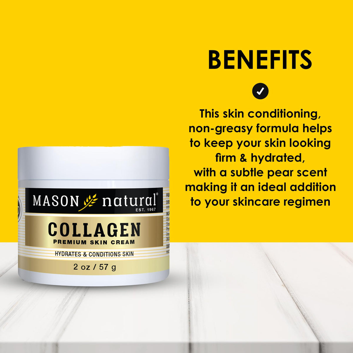 MASON NATURAL Collagen Premium Skin Cream, Women’s Anti,Aging Face & Body Daily Moisturizer for Hydration & Firmness, Pear Scent, 2 oz Beauty & Personal Care MASON NATURAL