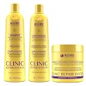 Richée Professional | Clinic Repair System Kit | Shampoo, Conditioner, Mask | (2x) 1000 ml / 33.8 fl.oz. + (1x) 500 gr / 17.6 oz. Beauty & Personal Care Richée Professional