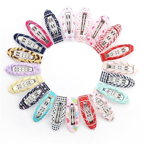20pcs/pack 2 Inch No Slip Snap Hair Clips Ribbon Wrapped Barrettes for Girls Toddlers Kids Women Accessories(20Pcs) Beauty & Personal Care Liasun