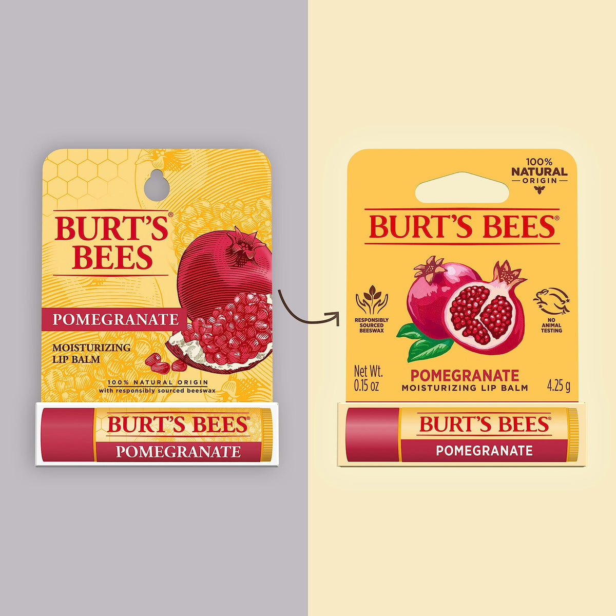 Burt's Bees 100% Natural Moisturizing Lip Balm, Pomegranate with Beeswax and Fruit Extracts, 1 Tube Beauty & Personal Care Burt's Bees