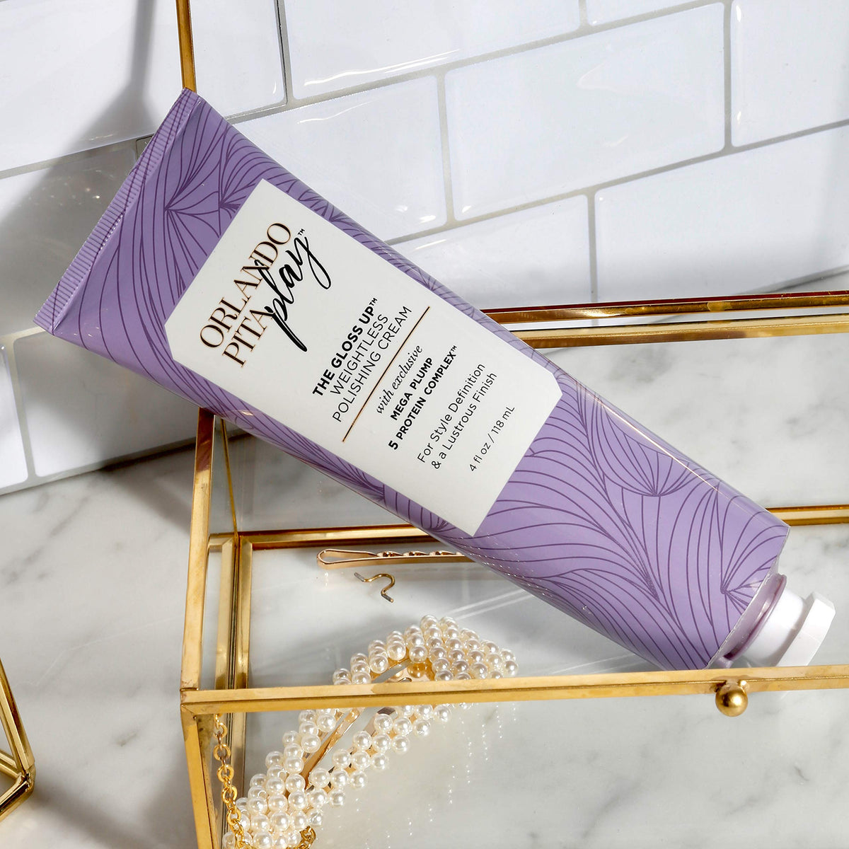 ORLANDO PITA PLAY The Gloss Up Weightless Polishing Cream, Exclusive Mega Pump 5 Protein Complex, For Style Definition & A Lustrous Finish, Restores Beauty & Personal Care OPP