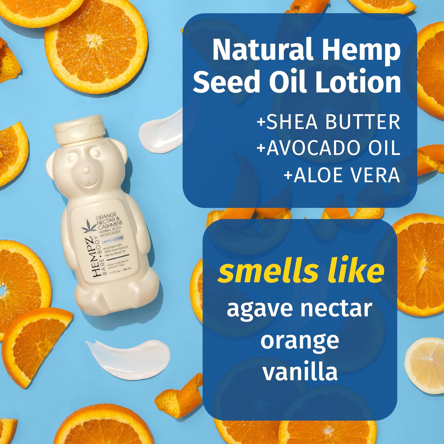 Hempz Bare Body Limited Edition Orange Nectar & Cashmere Herbal Body Moisturizer 11.7 oz. Beauty & Personal Care Hempz