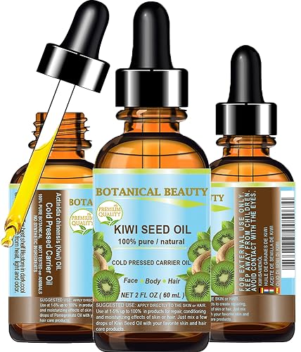 Botanical Beauty KIWI SEED OIL. 100% Pure Natural Undiluted Virgin Cold Pressed Carrier Oil for Face, Skin, Body, Hair, Nail Care (2 Fl Oz) Beauty & Personal Care Botanical Beauty