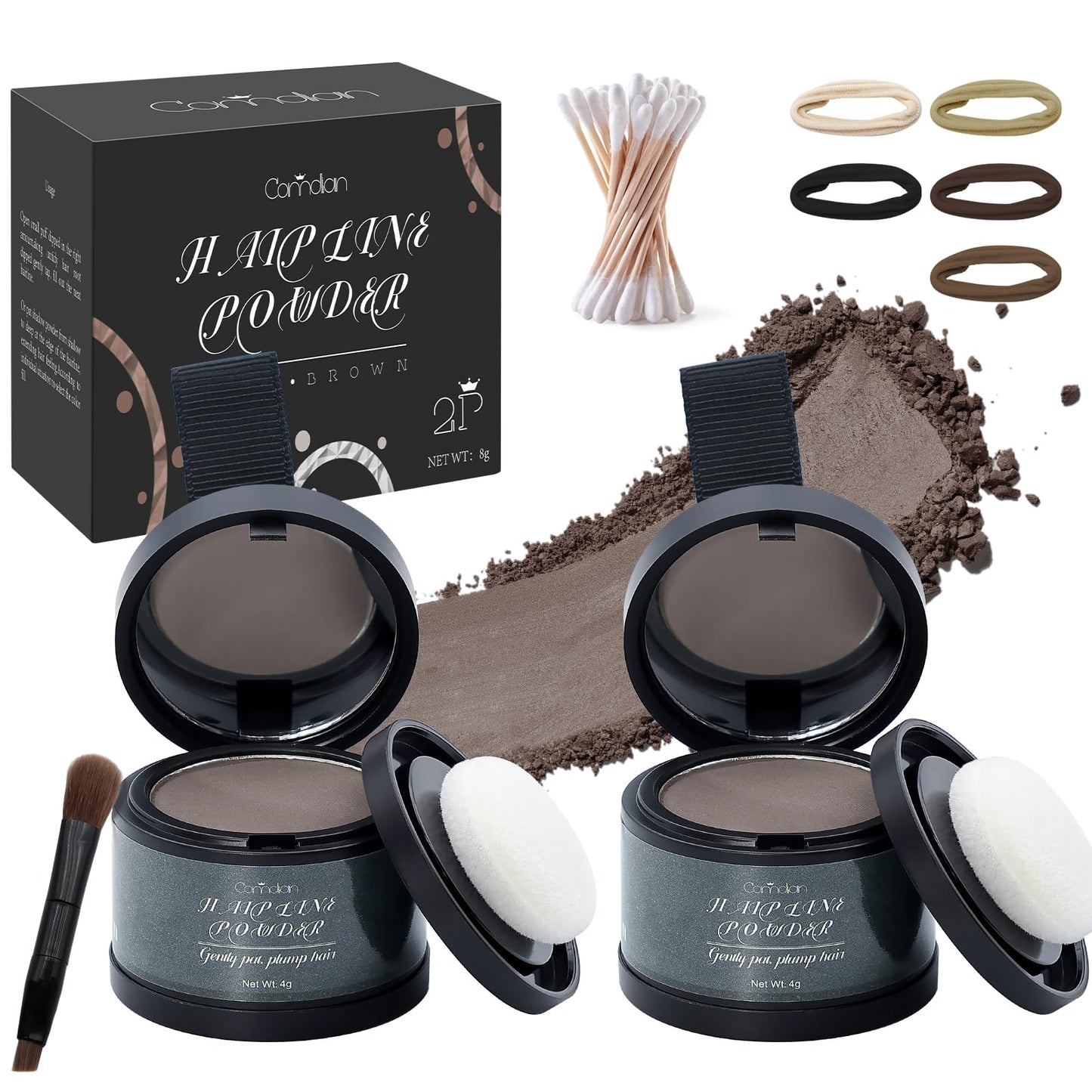 2 Pack Hairline Powder for Women and Men, Used to Root Touch Up Hair Color, Thinning and Gray Hair Coverage and Bald Spots Coverage, Dark Brown Beauty and Personal Care Comdian Default Title