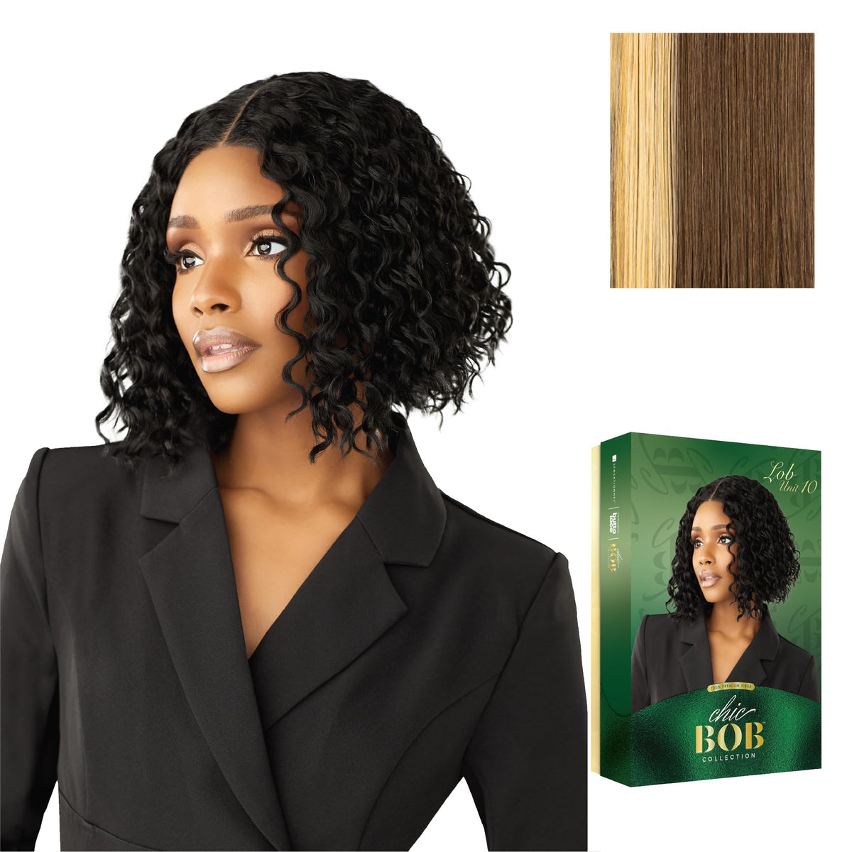 Sensationnel Chicbob Lace Frontwig-Lob Unit 10, HALOBLOCKBUTTERNUT