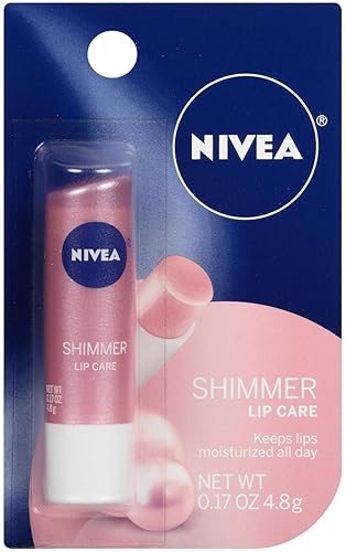 NIVEA Shimmer Lip Care, Moisturizing Lip Balm Stick with Shea Butter and Jojoba Oil, 0.17 Oz Beauty & Personal Care NIVEA