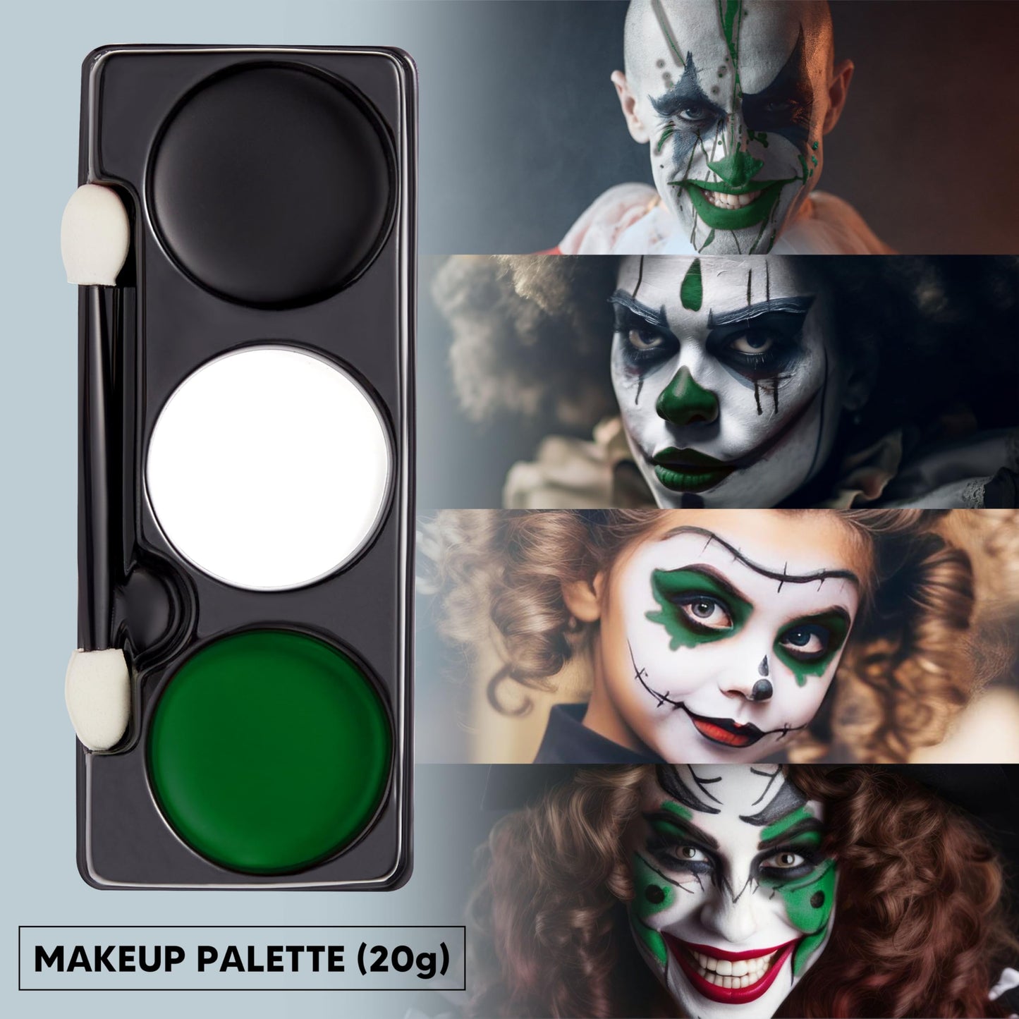 Spooktacular Creations Halloween Makeup Palette 3 Colors Face Body Paint with Brush for Zombie Skeleton Clown Witch Football Baseball Sports SFX Beauty & Personal Care Spooktacular Creations