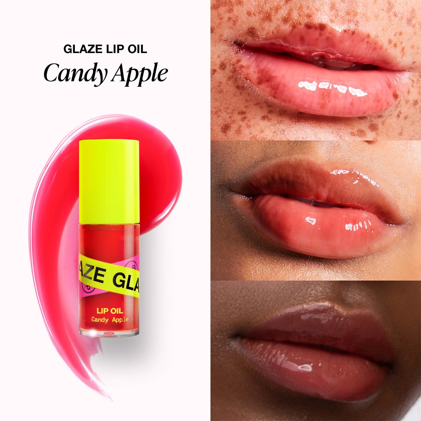Innbeauty Project Glaze Lip Oil Candy Apple, Hydrating Vegan Lip Oil Gloss Hybrid, 0.2 OZ Beauty & Personal Care Innbeauty Project