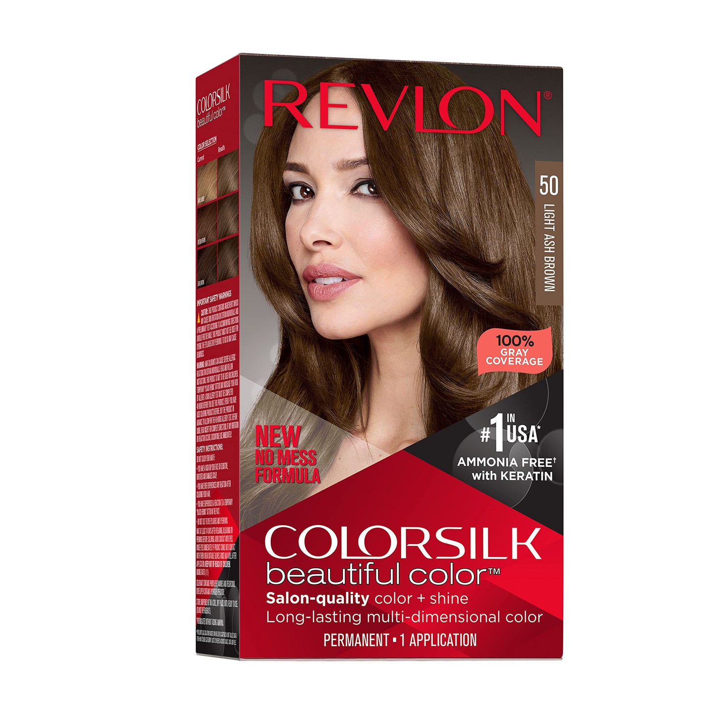 Revlon Colorsilk Beautiful Color Permanent Hair Color, Long-Lasting High-Definition Color, Shine & Silky Softness with 100% Gray Coverage, Ammonia Beauty & Personal Care REVLON