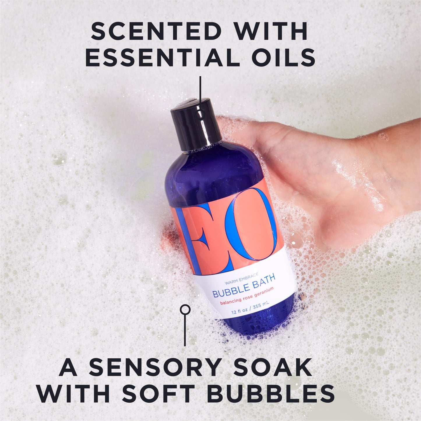 Eo, Bubble Bath Rose Geranium, 12 Fl Oz Beauty and Personal Care EO