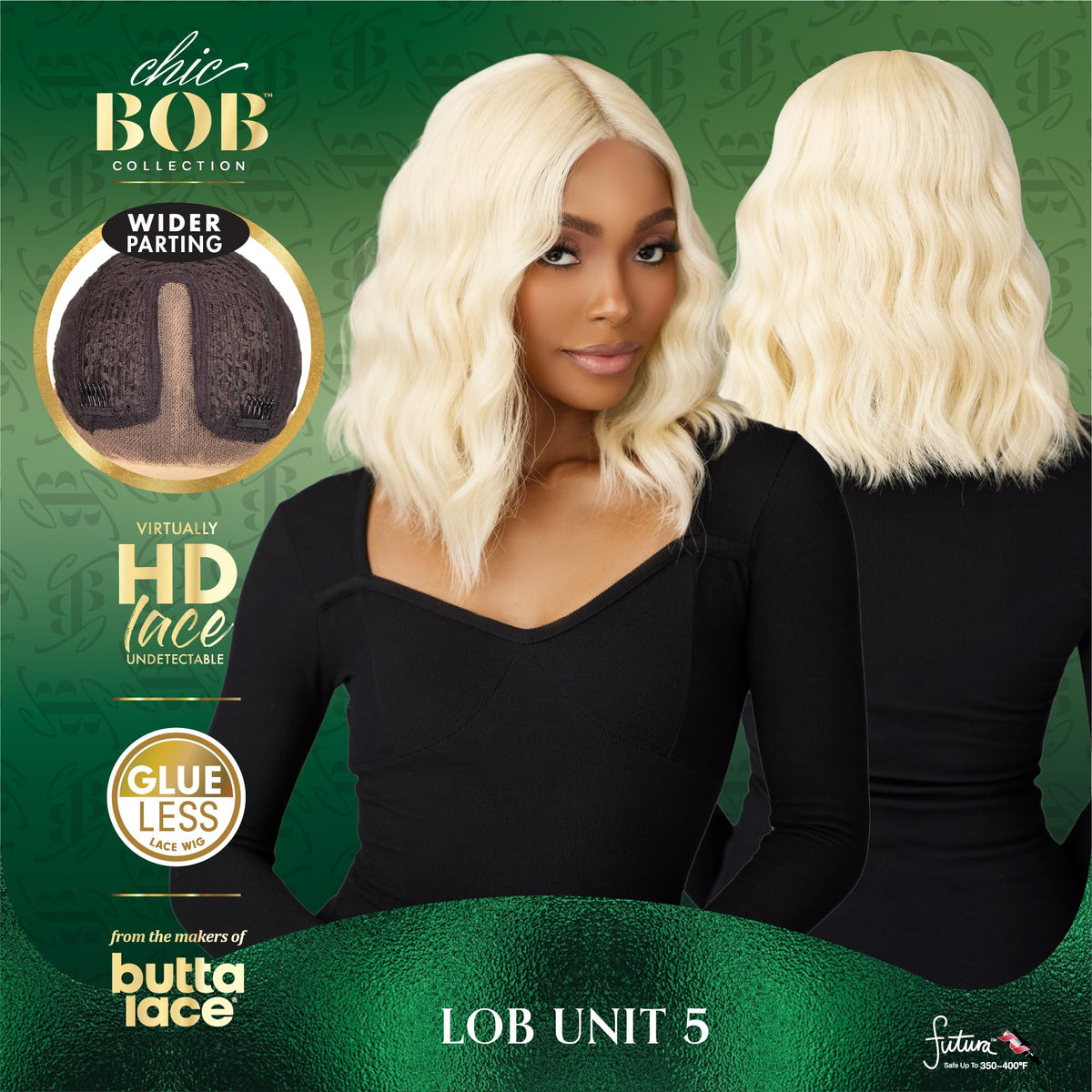 Sensationnel Chicbob Lace Frontwig-Lob Unit 5, CHOCOLATECOPPER